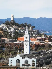  ?? Jessica Christian / The Chronicle ?? The Ferry Building has emerged as prime real estate after its renovation and the removal of the Embarcader­o Freeway.