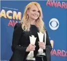  ?? JORDAN STRAUSS INVISION ?? Miranda Lambert won ACM awards for song of the year for “Tin Man” as performer and song writer, and for female vocalist of the year.