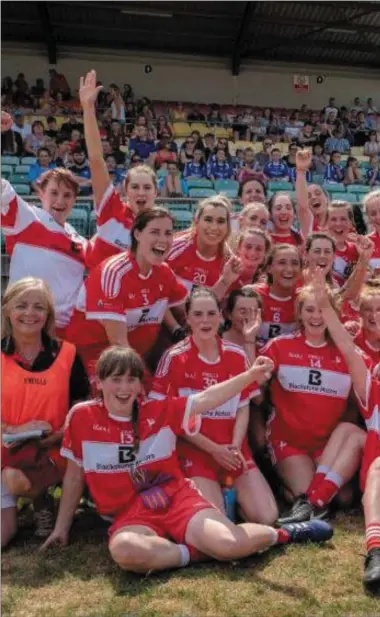  ??  ?? Louth celebrate their victory over Carlow in the Leinster JFC final. Pictures: Warren Mathews