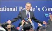  ?? REUTERS ?? China's foreign minister Wang Yi speaks to the media.