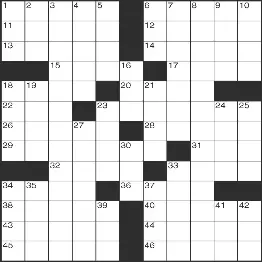 Casino figure crossword