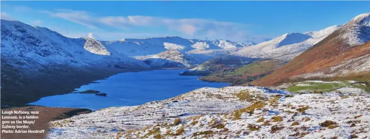  ??  ?? Lough Nafooey, near Leenane, is a hidden gem on the Mayo/ Galway border. Photo: Adrian Hendroff