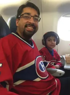  ?? SULEMAAN AHMED ?? Six-year-old Syed Adam Ahmed was flagged by a no-fly list as he and his father, Sulemaan Ahmed, were on their way to see the Montreal Canadiens play in the Winter Classic in Boston.