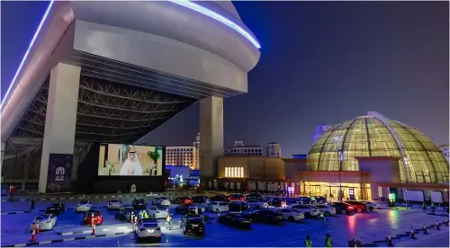  ??  ?? VOX Cinemas and Tesla host the region’s first carbon-neutral drive-in cinema screening for Tesla cars