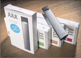  ?? BILL O’LEARY — THE WASHINGTON POST ?? San Francisco’s Juul Labs is one of five e-cigarette manufactur­ers that must submit plans to federal regulators detailing ways to sharply curb sales to underage consumers.