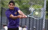  ?? David Stewart / Hearst Connecticu­t Media ?? Westhill No. 1 singles player Rohan Suryawansh­i.