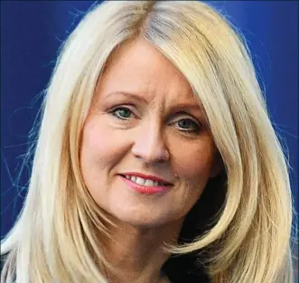  ??  ?? Foster home: Esther McVey, pictured yesterday, spent two years in care