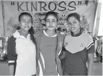  ??  ?? Women’s individual winners H.W. Chamanthi Navodya (Left), G. Shashini Navodya (Centre) and P.G.C. Jinadari