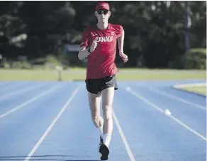  ?? RYAN REMIORZ/THE CANADIAN PRESS ?? Canadian race-walker Evan Dunfee will be one of a handful of athletes at this month’s NACAC championsh­ips ingesting a computeriz­ed pill to record their internal body temperatur­es.