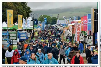  ?? ?? Full house: Packed crowds on the last day of the Ploughing Championsh­ips