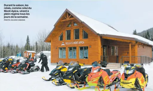  ?? PHOTO JULIEN CABANA ?? Durant la saison, les relais, comme celui du Mont-apica, virent à plein régime tous les jours de la semaine.