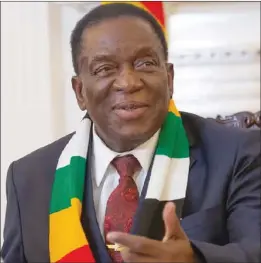  ?? ?? President Emmerson Mnangagwa