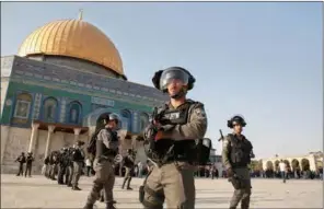  ?? ?? Over the past two weeks, nearly 300 Palestinia­ns have been hurt in incursions by Israeli police forces at the Al-Aqsa compound.