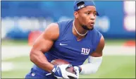  ?? Noah K. Murray / Associated Press ?? Giants running back Saquon Barkley is one of many star players returning from injury who could be a candidate for NFL Comeback Player of the Year.