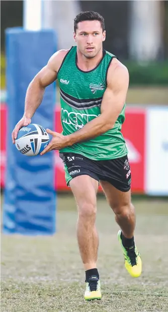  ?? NO. 1 PRIORITY: Zac Santo at Townsville Blackhawks training earlier this week. Picture: ALIX SWEENEY ??