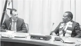  ??  ?? President Emmerson Mnangagwa with Coca Cola East and Central Africa General Manager Mr Ahmed Rady during a meeting in Harare yesterday. Picture by John Manzongo