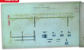  ??  ?? Isambard Kingdom Brunel’s plan for components of a wooden bridge on the Oxford and Rugby Railway. UNIVERSITY OF BRISTOL LIBRARY, SPECIAL COLLECTION­S