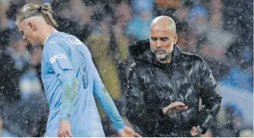  ?? | AFP ?? ‘THERE are games where he could be better, but I knew during the game against Arsenal that the reason why we were not creating chances was not because of Erling (Haaland),’ said Manchester City manager Pep Guardiola.