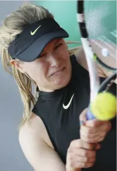  ?? DAVID VINCENT/THE ASSOCIATED PRESS ?? Eugenie Bouchard wasn’t in top form on Thursday, making 22 unforced errors in a loss to Anastasija Sevastova at the French Open.