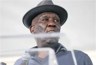  ?? ENGLISH | ITUMELENG African News Agency (ANA) ?? MINISTER of Police Bheki Cele at the launch of the provincial Safer Festive Season campaign at Joubert Park last month.