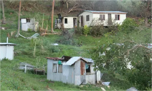  ??  ?? Twisted and mangled…trees and homes succumb to TC Keni’s wrath on Kadavu.