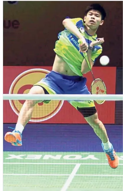  ??  ?? Smashing debut in store?: Leong Jun Hao, last year’s Asian junior champion, is highly motivated to justify the Badminton Associatio­n of Malaysia’s faith in him.