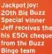  ?? ?? Jackpot joy: 20th Big Buzz Special winner Jeff receives the his £50k cheque from the Buzz Bingo team