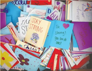  ?? PHOTOS: GRANT MULLIGAN/GIRLS LOVE MAIL ?? Students from all-girls high school in Covington, La., wrote 792 letters to Girls Love Mail in one day.