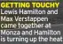  ?? ?? GETTING TOUCHY Lewis Hamilton and Max Verstappen came together at Monza and Hamilton is turning up the heat