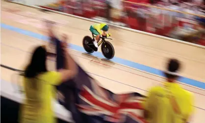  ?? Photograph: Thomas Peter/Reuters ?? Paige Greco of Australia set two new world records on her way to winning gold in the women’s C3 individual 3000m pursuit.