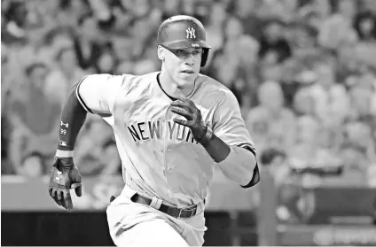  ?? KIRBY LEE, USA TODAY SPORTS ?? Yankees slugger Aaron Judge was 4-for-14 with one home run in a four-game series against the Athletics, but New York lost all four games.