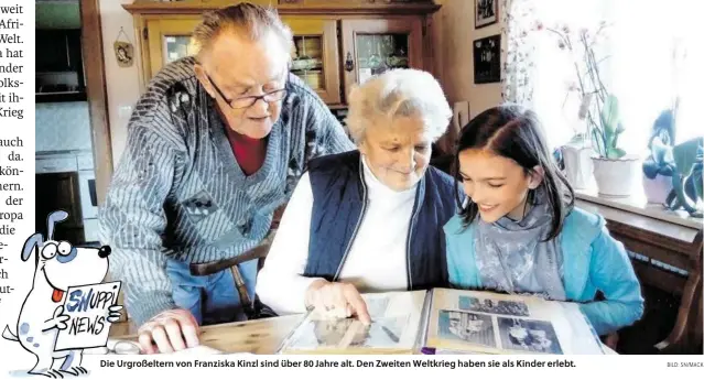  ?? BILD: SN/MACK ?? Die Urgroßelte­rn von Franziska Kinzl sind über 80 Jahre alt. Den Zweiten Weltkrieg haben sie als Kinder erlebt.