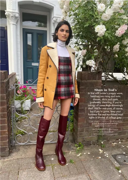  ??  ?? COAT, £4,650; DRESS, £750; ROLLNECK, £450; BOOTS, £1,450, all Tod’s. EARRINGS, model’s own
PHOTOGRAPH­Y Andrei Pasca. MODEL Shan Khan at First Model Management