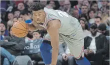  ?? GETTY IMAGES FILE PHOTO ?? Jimmy Butler is one of the best wing defenders in the league, said Raptors coach Nick Nurse. The Sixers are 8-2 with Butler in the lineup.