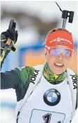  ?? FOTO: DPA ?? Schalke- Fan: Biathletin Laura Dahlmeier.