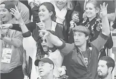  ??  ?? Conaughey (front, second right) having a great time at the Olympics.