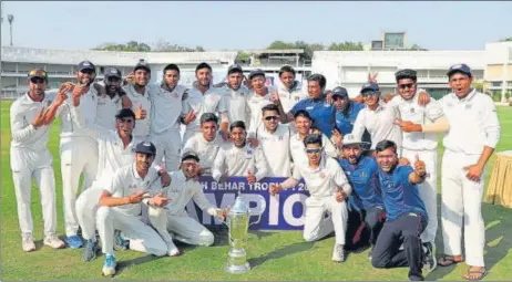  ?? FILE PHOTO/UPCA ?? ■ Uttar Pradesh boys celebratin­g their win in the Cooch Behar Trophy.