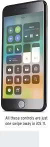  ??  ?? All these controls are just one swipe away in iOS 11.