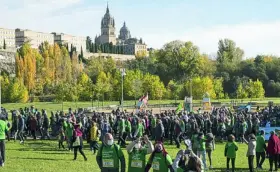  ?? ?? Más de diez mil personas participar­on en la marcha de Salamanca
