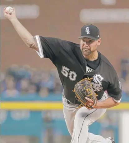  ?? | GETTY IMAGES ?? Mike Pelfrey went 4⅔ innings, allowing three earned runs and six hits against his former team Friday in Detroit.
