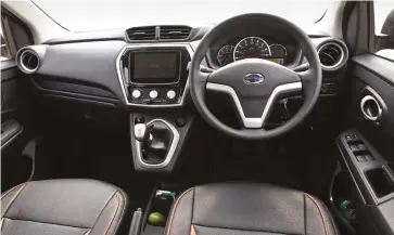  ??  ?? Re-done interiors feel premium for the segment. Front bench seat is gone and makes way for bucket seats with a convention­al handbrake replacing the pull-type unit