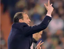  ?? GETTY ?? Massimilia­no Allegri, 50 anni, allenatore della Juve dal 2014