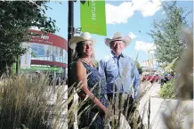  ?? LEAH HENNEL ?? “We need to thank McDonald’s,” says rancher Cherie Copithorne-Barnes, left, chair of the Canadian Roundtable for Sustainabl­e Beef, here with McDonald’s president and CEO John Betts at Stampede. “Thank them for having the faith and confidence.”