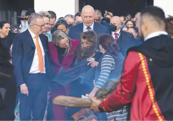  ?? ?? Prime Minister Anthony Albanese and Opposition Leader Peter Dutton at Parliament House in Canberra. Picture: NCA Newswire