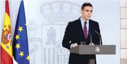  ??  ?? PM Pedro Sánchez