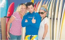  ??  ?? Owner of Hot Stuff surf shop Catriona Noble-Hallas had a surprise visit from Good Charlotte frontman Joel Madden and his then pregnant wife Nicole Richie in 2007.