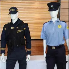  ??  ?? The new Garda summer uniform (right) which will be piloted in Bunclody