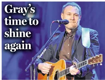  ??  ?? DAVID GRAY has been a busy man in the past year, touring America with Alison Krauss and writing a brand new album calledwhic­h will be out