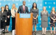  ?? MIKE STOCKER/SUN SENTINEL ?? Superinten­dent Robert Runcie with school board members.