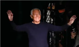  ?? Photograph: Andreas Solaro/AFP via Getty Images ?? The fashion designer, Giorgio Armani, was speaking as he presented his Emporio Armani collection at Milan fashion week.